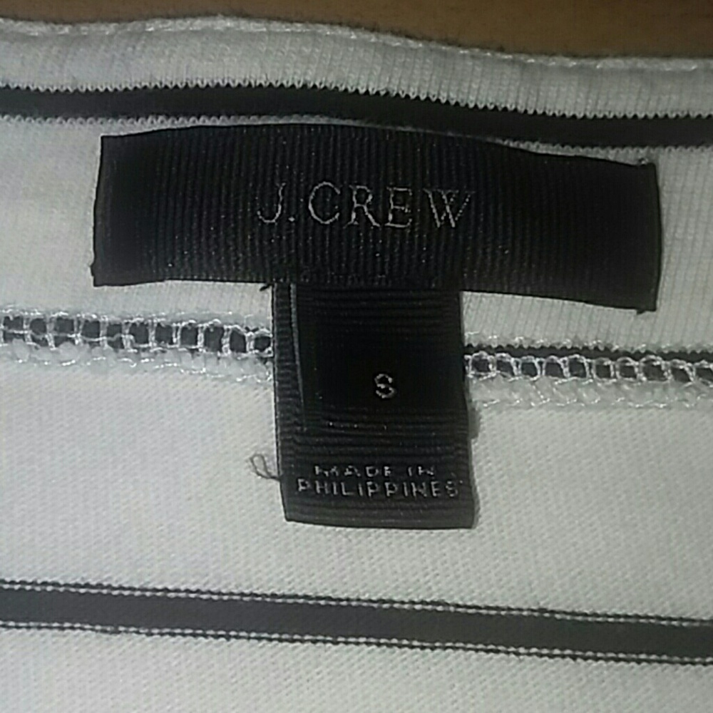 J.Crew striped, long-sleeve top w. velvet bow tie - Picture 3 of 7